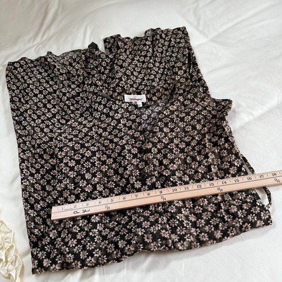 brown floral maxi dress worthington size 8 - Picture 3 of 4